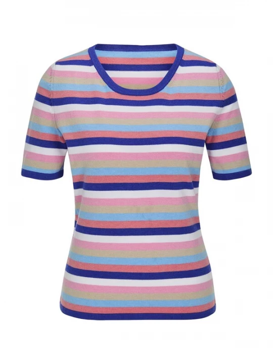 Foto van product MADELEINE Trui beige / azuur / lichtblauw / rosa / wit