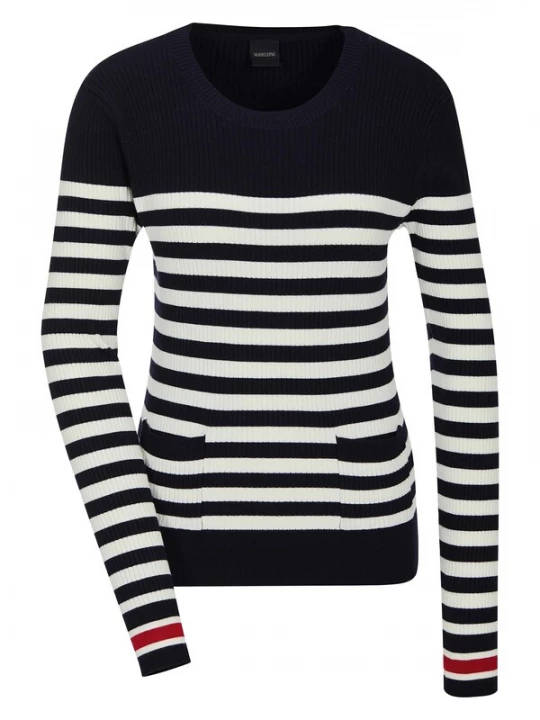 Foto van product MADELEINE Trui marine / wit