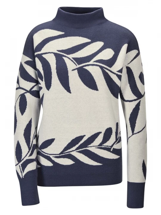 Foto van product MADELEINE Trui smoky blue / wit