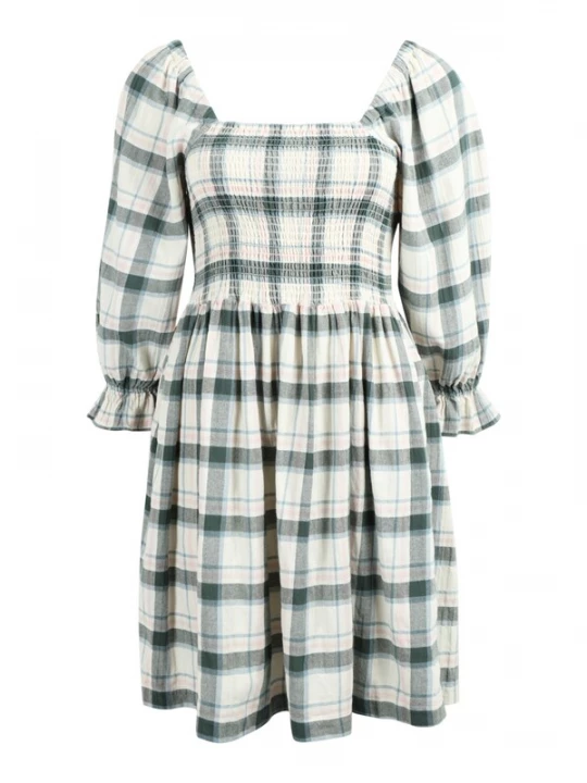 Foto van product Madewell Jurk 'LUCIE' crème / opaal / donkergroen
