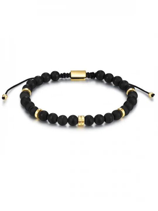 Foto van product Männerglanz Armband goud / zwart