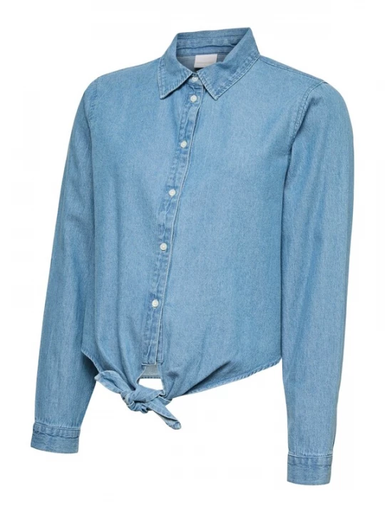 Foto van product MAMALICIOUS Blouse blauw denim