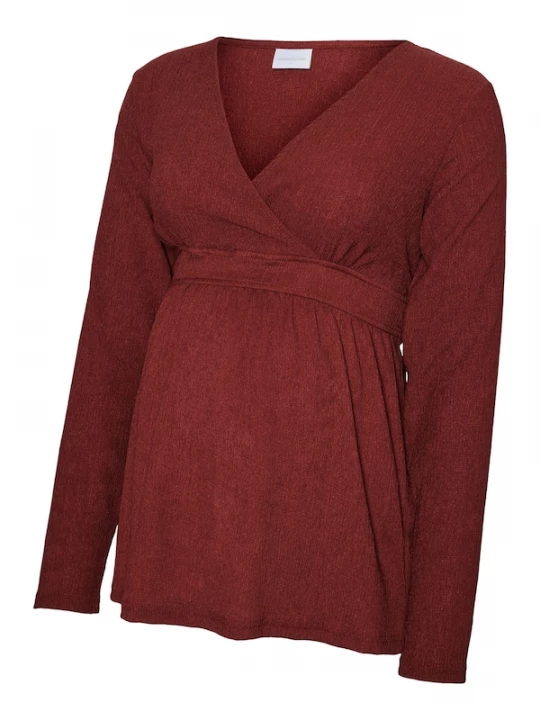 Foto van product MAMALICIOUS Blouse 'Caileen' roestrood