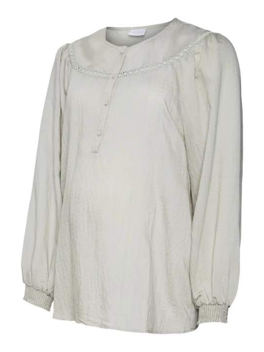 Foto van product MAMALICIOUS Blouse 'Ziara Lia' lichtgrijs