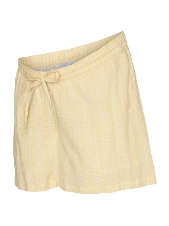 Foto van product MAMALICIOUS Broek 'MLFRIKKA' lichtgeel / wit
