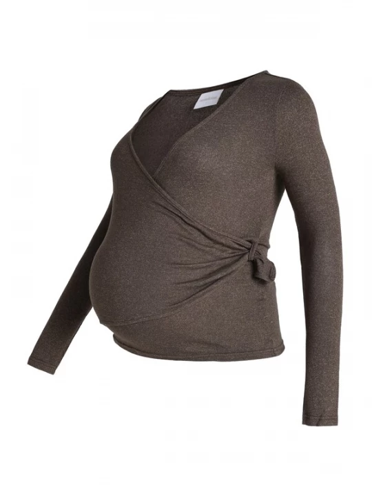 Foto van product MAMALICIOUS Shirt chocoladebruin