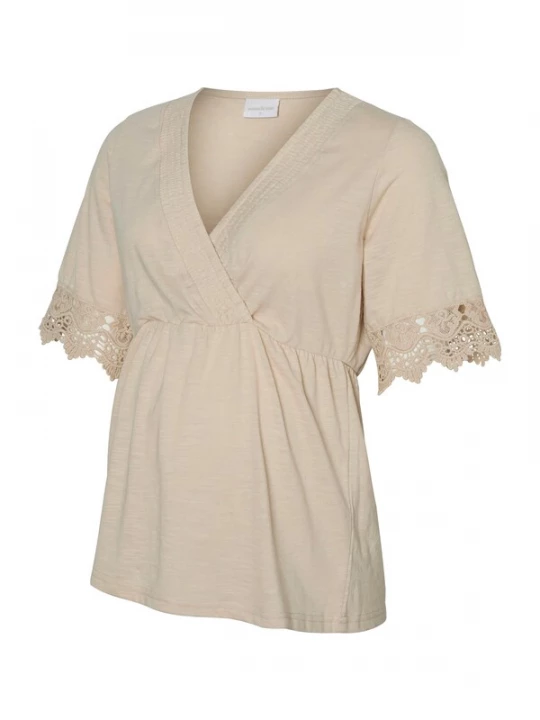 Foto van product MAMALICIOUS Shirt 'MLAlisa Tess' taupe