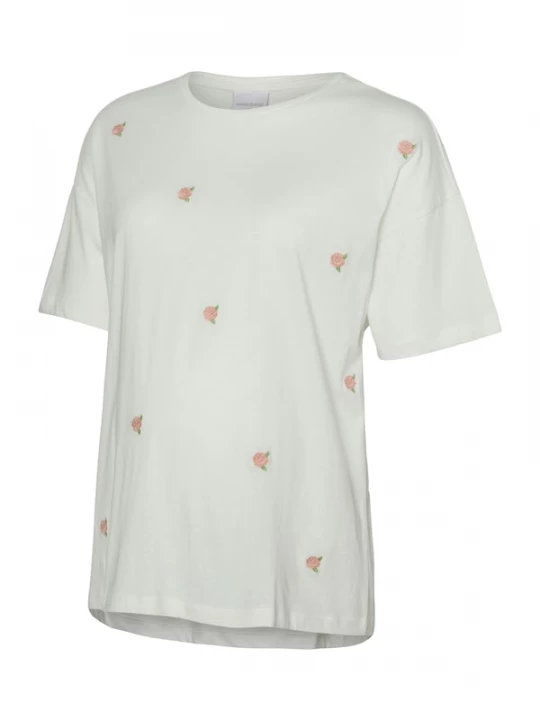 Foto van product MAMALICIOUS Shirt 'MLRosetta' olijfgroen / oudroze / wit