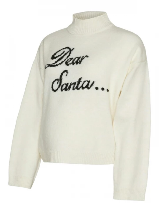 Foto van product MAMALICIOUS Trui 'MLDearsanta' zwart / wit