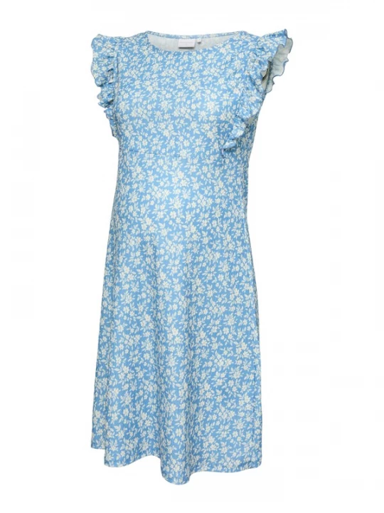 Foto van product MAMALICIOUS Zomerjurk 'MLEveline' ivoor / blauw gemêleerd
