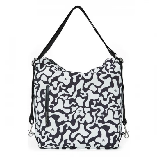 Foto van product MANDARINA DUCK Schoudertas 'Hunter Moire' zwart / wit