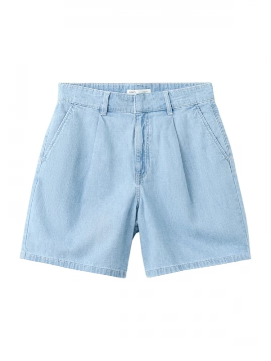 Foto van product MANGO Bandplooi jeans 'AMELIE' lichtblauw