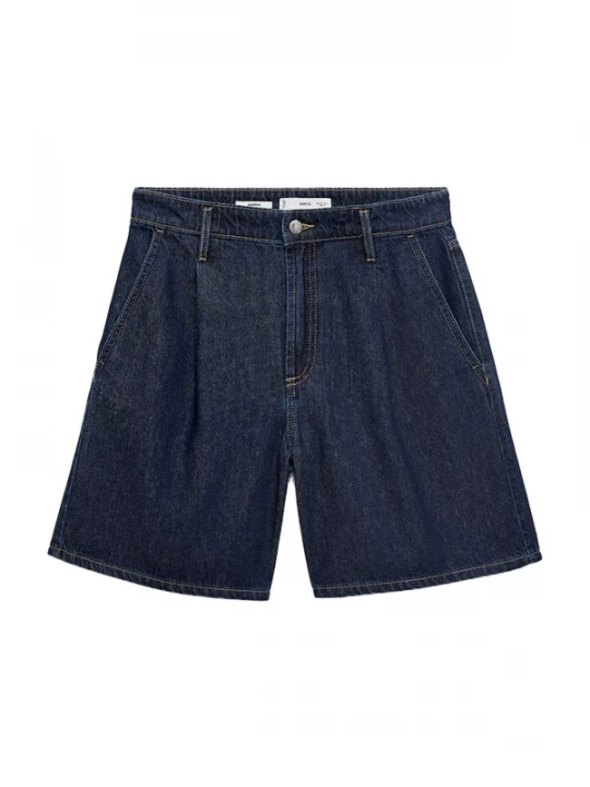 Foto van product MANGO Bandplooi jeans 'MARINA' donkerblauw