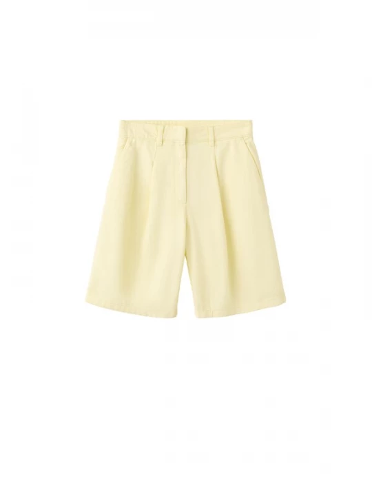 Foto van product MANGO Bandplooi jeans 'MELA' pasteelgeel