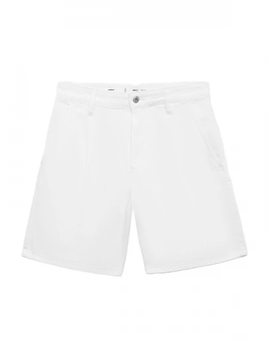 Foto van product MANGO Bandplooibroek 'MARINA' offwhite