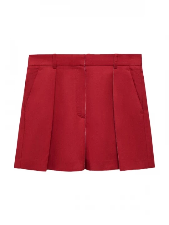 Foto van product MANGO Bandplooibroek 'Max' donkerrood