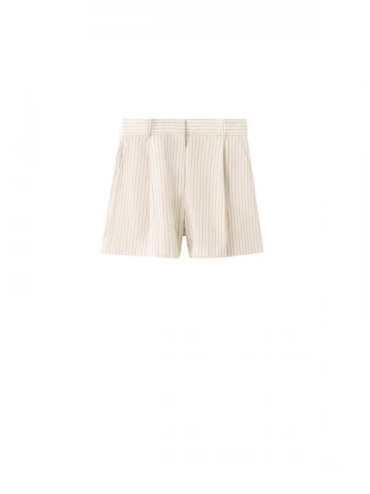 Foto van product MANGO Bandplooibroek 'MICHY' ecru