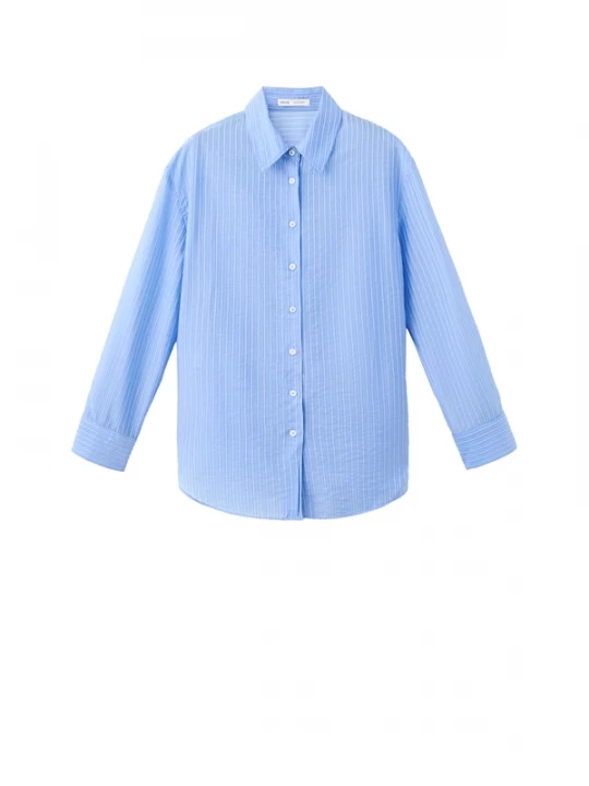 Foto van product MANGO Blouse 'BELIZE' lichtblauw / wit