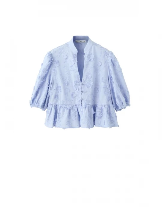 Foto van product MANGO Blouse 'CAPUCHIN' hemelsblauw