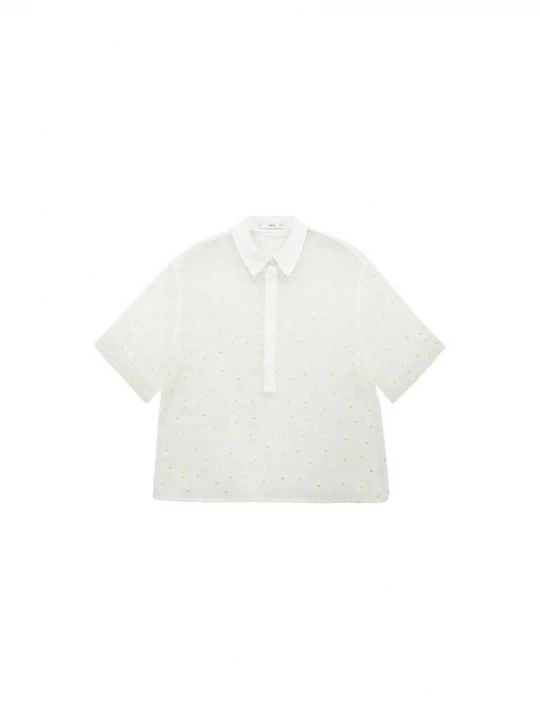 Foto van product MANGO Blouse 'Dacy' geel / wit / offwhite