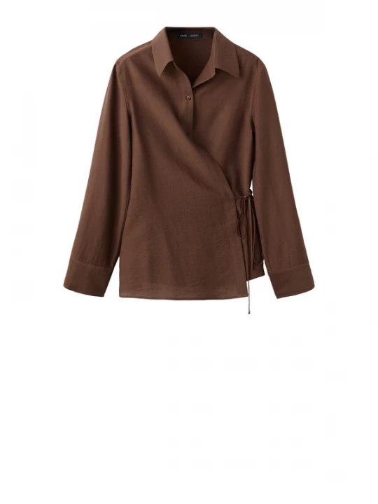Foto van product MANGO Blouse 'GALE' donkerbruin