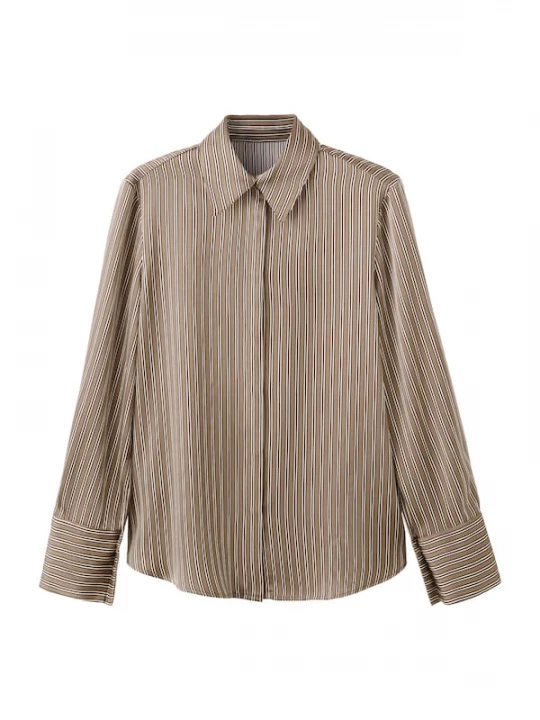 Foto van product MANGO Blouse 'IDEALE' bruin / zwart / wit