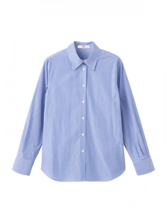 Foto van product MANGO Blouse lichtblauw / wit