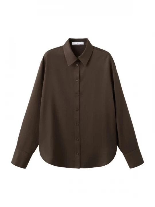 Foto van product MANGO Blouse 'LIMA' donkerbruin
