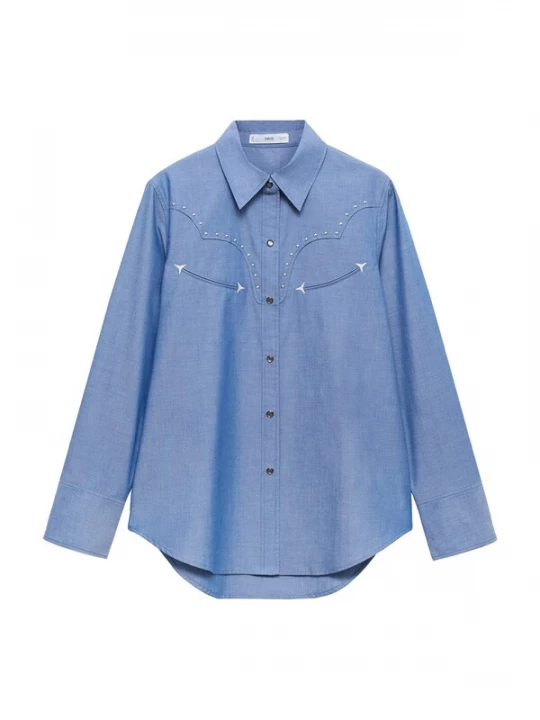 Foto van product MANGO Blouse 'MIA' blauw
