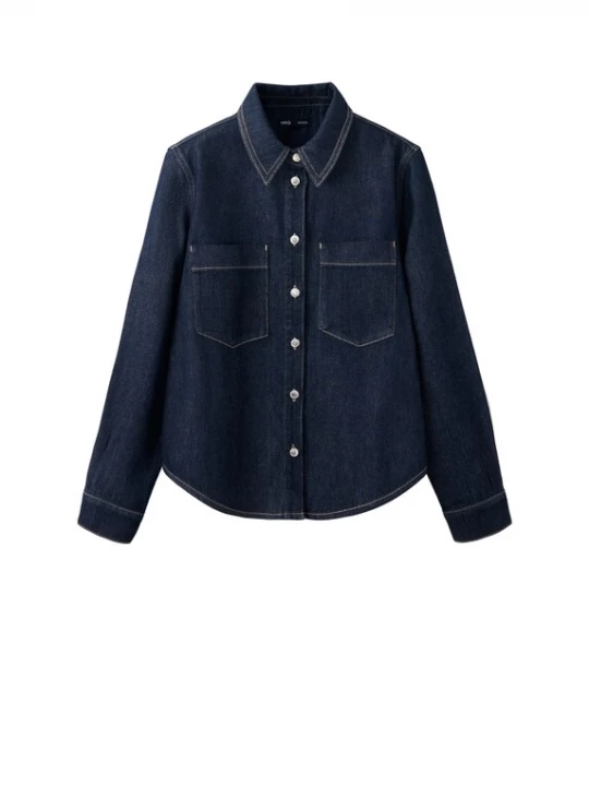 Foto van product MANGO Blouse 'PLUTO' donkerblauw