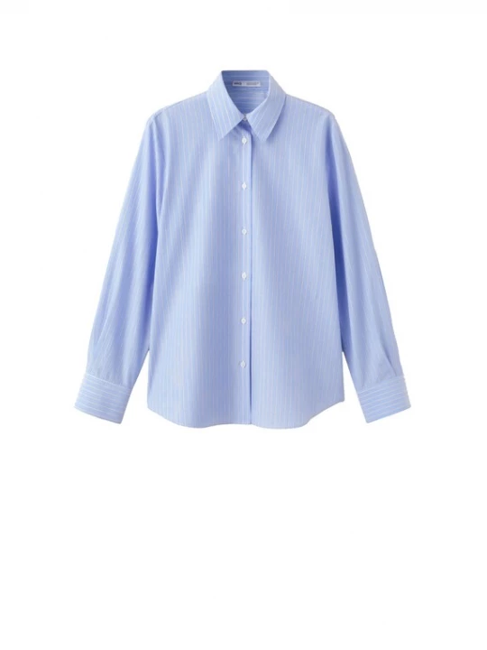 Foto van product MANGO Blouse 'REGU' navy / lichtblauw / wit