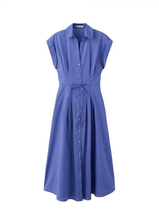 Foto van product MANGO Blousejurk 'DRESS RAYI' kobaltblauw / wit