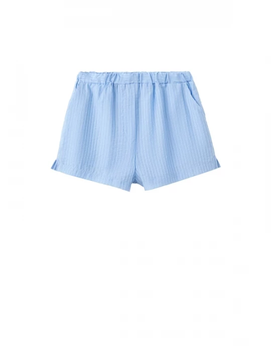 Foto van product MANGO Broek 'Belize' lichtblauw / wit
