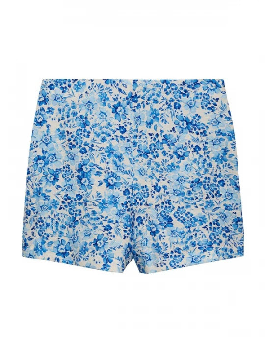 Foto van product MANGO Broek 'Concha' blauw / lichtblauw / wit