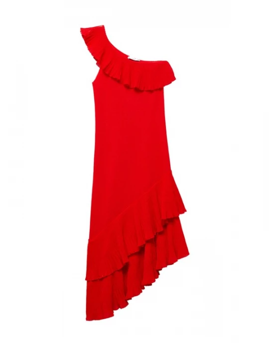 Foto van product MANGO Cocktailjurk 'Oley' rood
