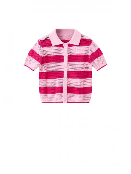 Foto van product MANGO Gebreid vest 'BABILON' rosa / lichtroze