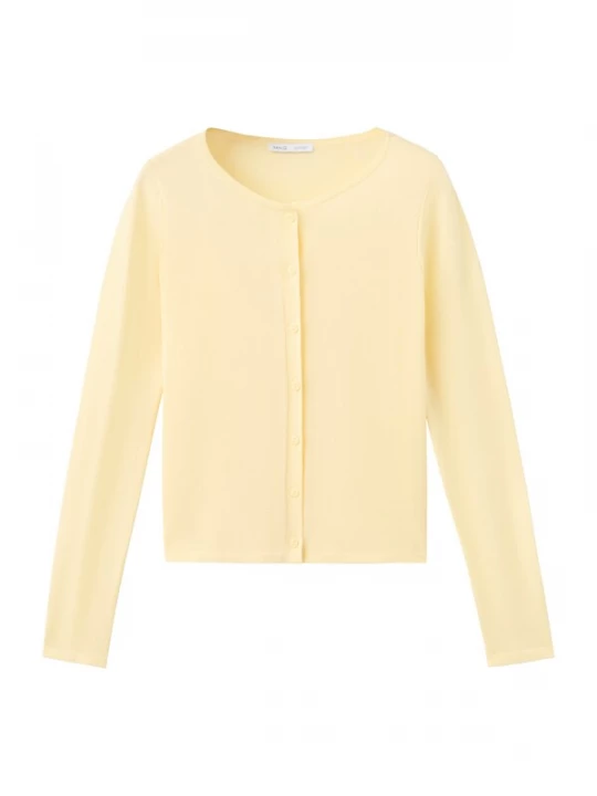 Foto van product MANGO Gebreid vest 'Gracie' geel