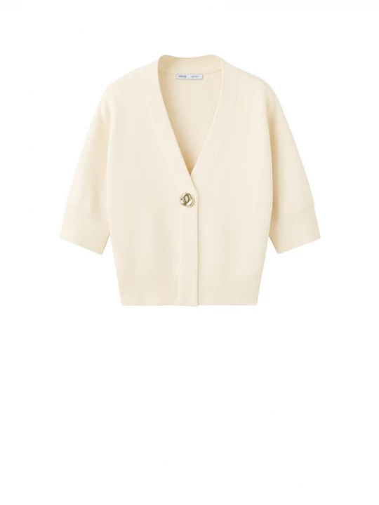 Foto van product MANGO Gebreid vest 'HELIA' ecru
