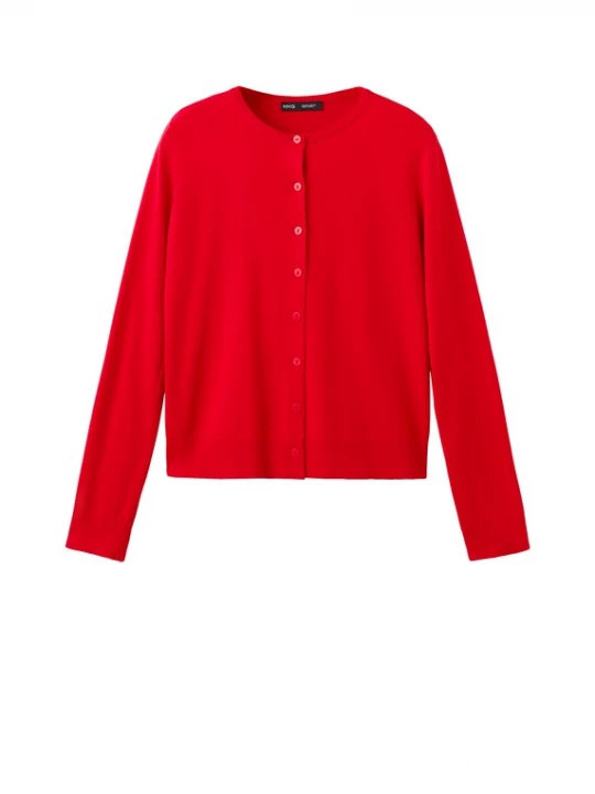 Foto van product MANGO Gebreid vest 'LUCCA' rood