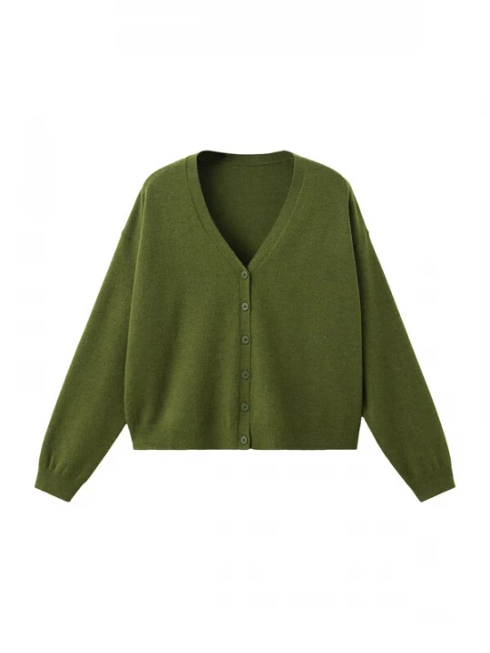 Foto van product MANGO Gebreid vest 'NEKKON' groen