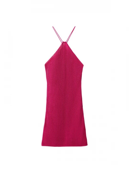 Foto van product MANGO Gebreide jurk fuchsia