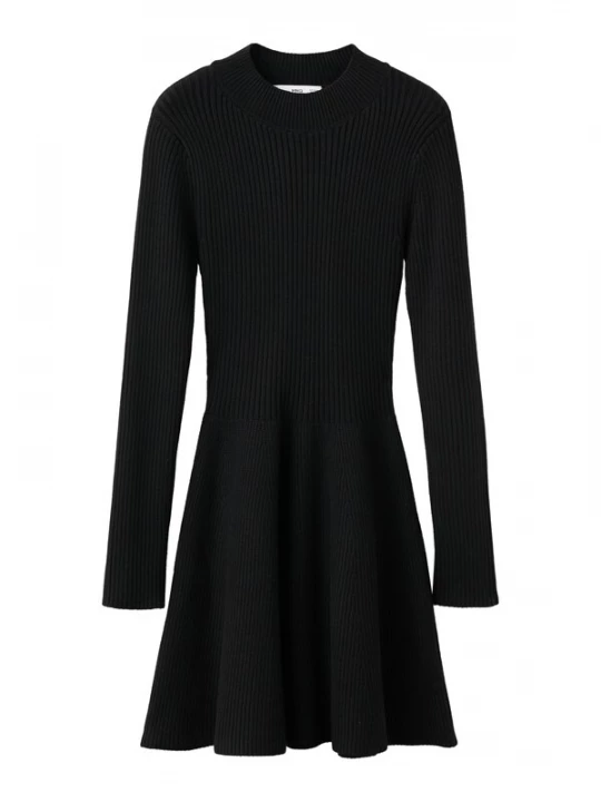 Foto van product MANGO Gebreide jurk 'PEPLUM' zwart