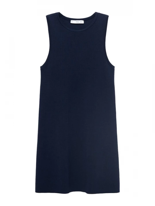 Foto van product MANGO Gebreide jurk 'RALLADO' navy