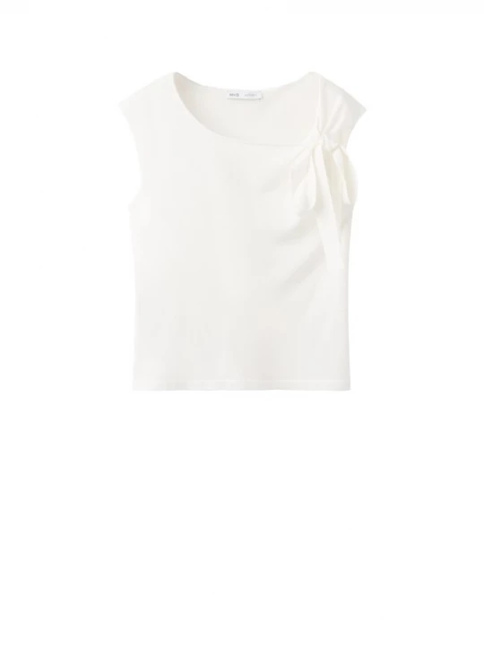 Foto van product MANGO Gebreide top 'COQUETTE' wit