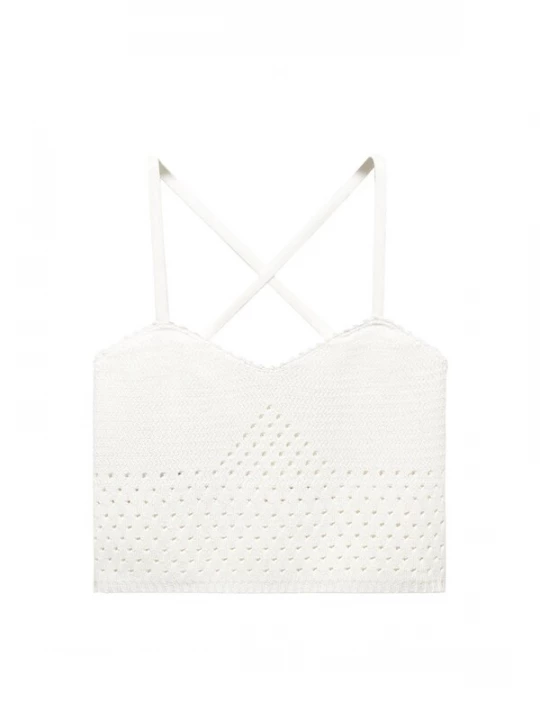 Foto van product MANGO Gebreide top ecru