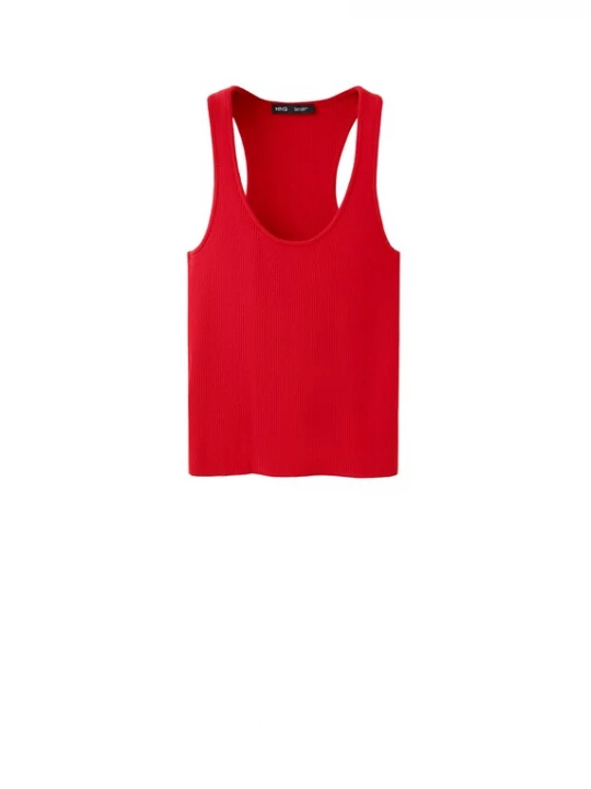 Foto van product MANGO Gebreide top 'LAURA' rood