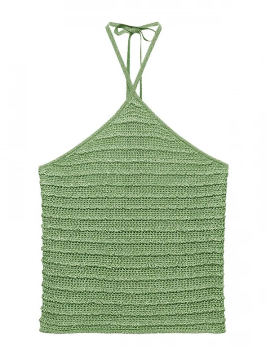 Foto van product MANGO Gebreide top 'Milan' groen