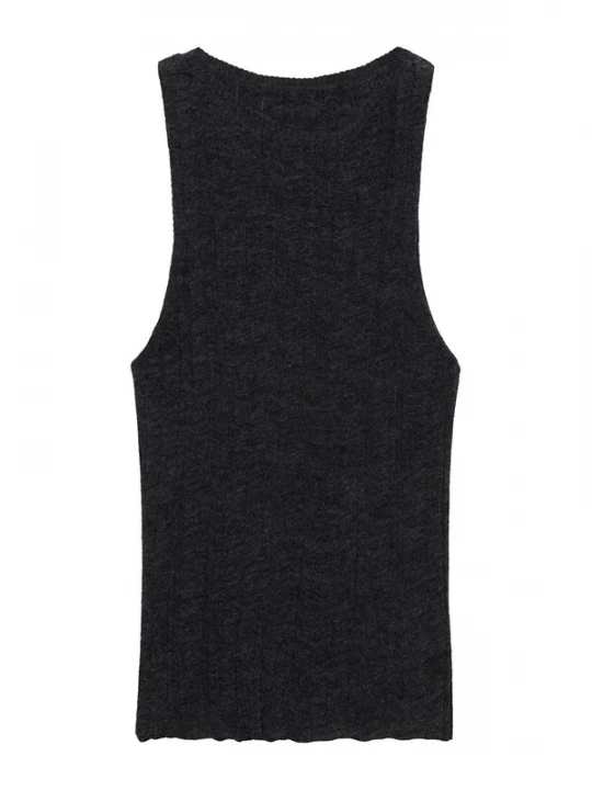 Foto van product MANGO Gebreide top 'OPORTO' antraciet