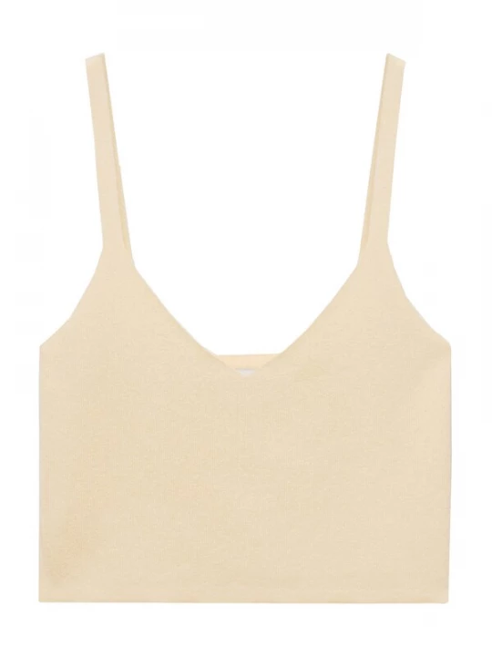 Foto van product MANGO Gebreide top 'SIMBA' ecru