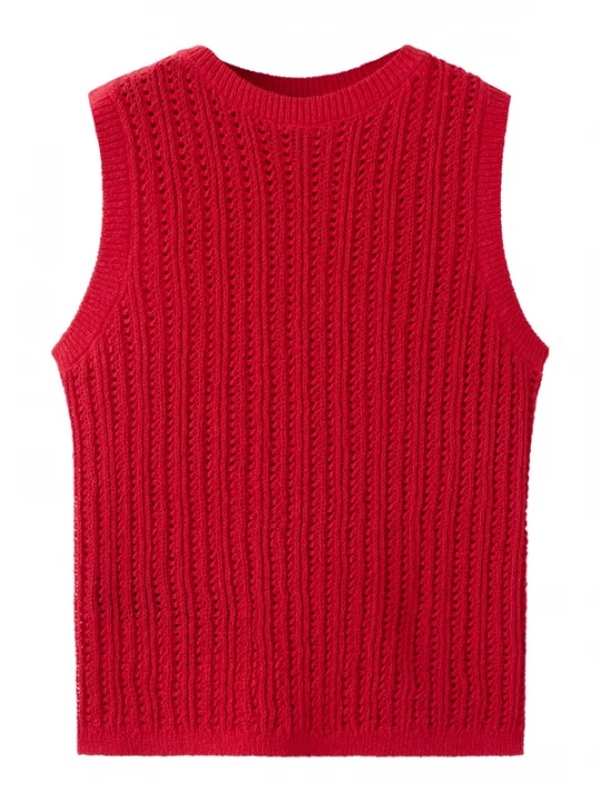 Foto van product MANGO Gebreide top 'SITO' rood